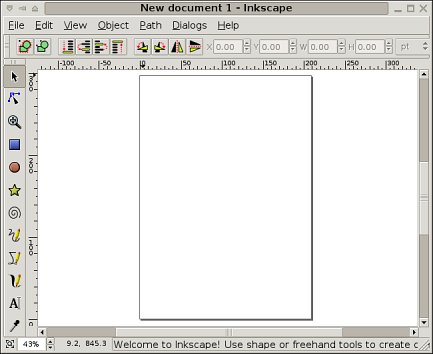 screenshot of inkscape main window