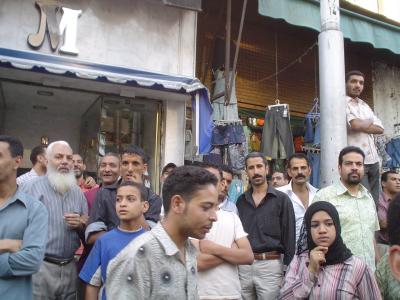 Shubraweya watching the 1st march: 2