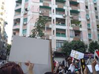 جمهور مظاهرة كنيسة العذراء