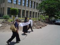 Micro protest through campus