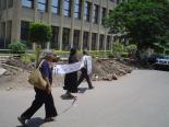 Micro protest through campus