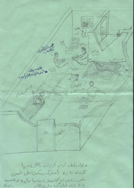 An isometric drawing of Alaa's cell