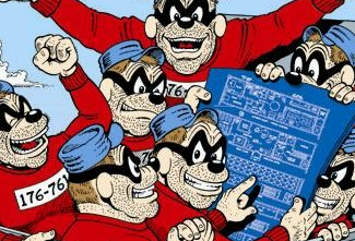 عصابة القناع الأسود بريشة دون روسا